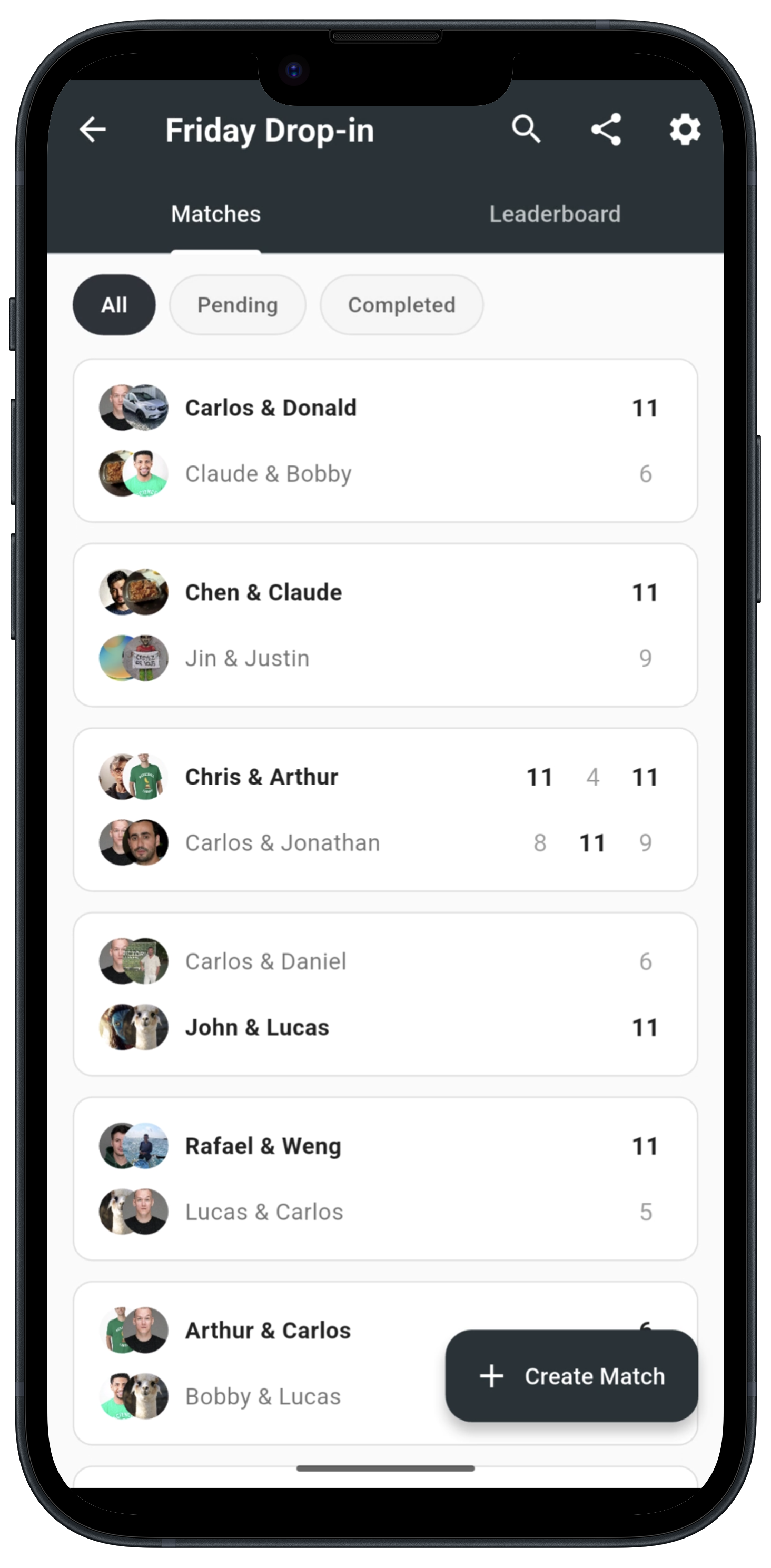 SliceWin Open Play Match Creation