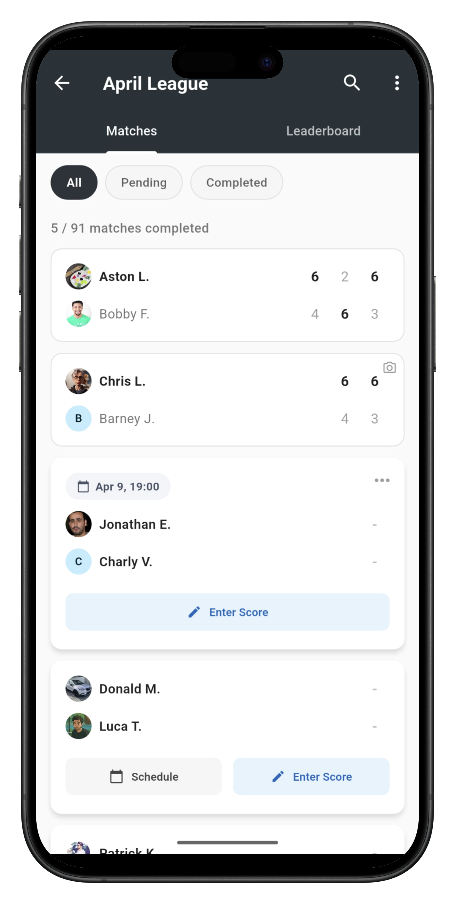 SliceWin Match Results
